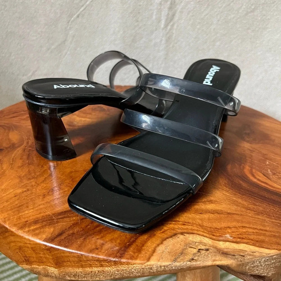 Nordstrom Abound Ethan Strappy Slide Sandal in Black Smoke Size 6.5 - Picture 3 of 11